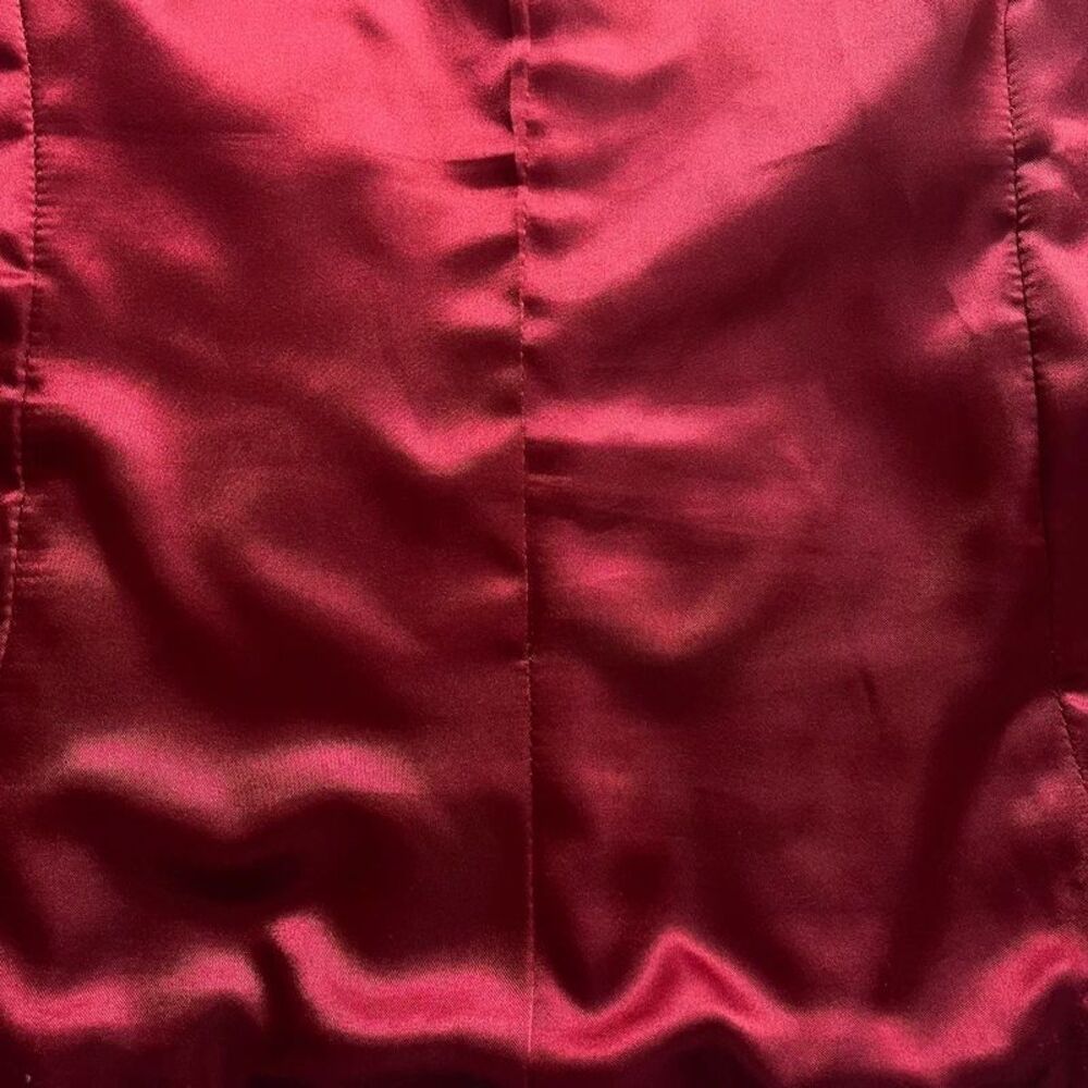 Vintage Y2K Mark Alan Women's Red Genuine Leather Vest Size L - Picture 4 of 5